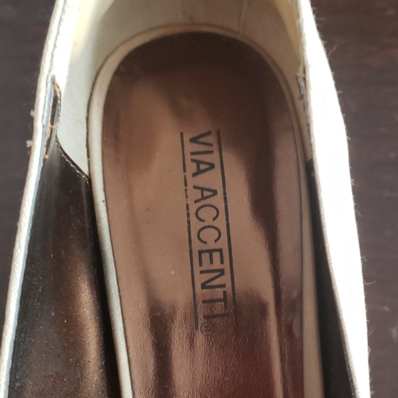 Cream Satin Kitten Heels - Picture 4 of 6